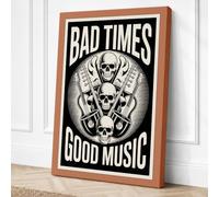 Bad Times Good Music Canvas Wall Art Print 30x20 Inch