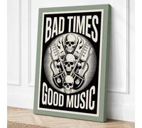 Bad Times Good Music Canvas Wall Art Print 30x20 Inch