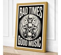 Bad Times Good Music Canvas Wall Art Print 30x20 Inch
