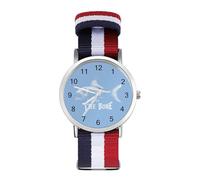 Bad to The Bone Fish Fashion Quartz Watches Arabic Numerals Wristwatch with Adjustable Strap for Men Women