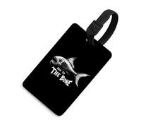Bad to The Bone Fish Funny Luggage Tag Identifiers Travel Bag Tags with Name ID Label for Suitcase Backpack