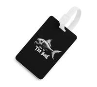 Bad to The Bone Fish Funny Luggage Tag Identifiers Travel Bag Tags with Name ID Label for Suitcase Backpack