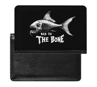 Bad to The Bone Fish Passport Holder Covers Travel Wallet Document Organizer Protector Accessories for Men Women