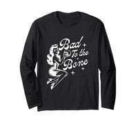 Bad to The Bone Funny Halloween Witch Long Sleeve T-Shirt