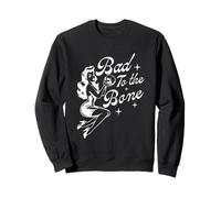 Bad To The Bone Funny Halloween Witch Sweatshirt