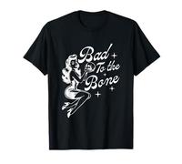 Bad to The Bone Funny Halloween Witch T-Shirt