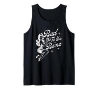 Bad to The Bone Funny Halloween Witch Tank Top