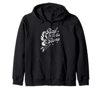 Bad To The Bone Funny Halloween Witch Zip Hoodie