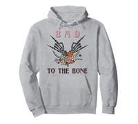 Bad To The Bone - Funny Vintage Retro Graphic For Women Pullover Hoodie