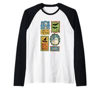 Bad to The Bone Here for The Boos Boo Raglan Baseball Tee