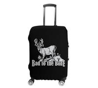 Bad to The Bone Whitetail Deer Luggage Cover Travel Suitcase Protector Anti-Scratch Suitcase Cover S