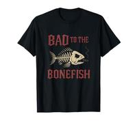 Bad to The Bonefish Gothic Skeleton Fish Cigar T-Shirt