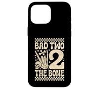 Bad Two The Bone Funny Pun 2 Years Old Birthday Case for iPhone 16 Pro Max