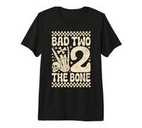 Bad Two The Bone Funny Pun 2 Years Old Birthday Premium T-Shirt