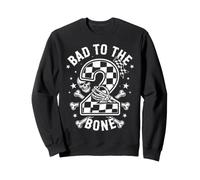 Bad Two The Bone Motorcycle 2nd Birthday Racing Sweatshirt