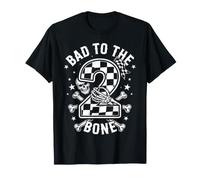 Bad Two The Bone Motorcycle 2nd Birthday Racing T-Shirt