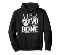 Bad Two The Bone Skeleton Hand 2nd Birthday 2 Years Old Kids Pullover Hoodie