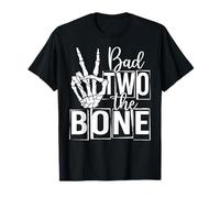Bad Two The Bone Skeleton Hand 2nd Birthday 2 Years Old Kids T-Shirt
