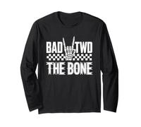 Bad Two The Bone Tshirt Birthday 2 Years Old Kids Bday Party Long Sleeve T-Shirt