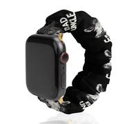 Bad Uncle Elastic Scrunchie Watch Bands Bracelet Strap Compatible with IWatch Series 6 5 4 3 2 1 Golden-style 38mm/40mm