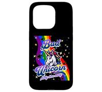 Bad Unicorn Funny Rainbow Unicorn Girls Mad Unicorn Lover Case for iPhone 15 Pro