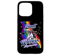 Bad Unicorn Funny Rainbow Unicorn Girls Mad Unicorn Lover Case for iPhone 15 Pro Max