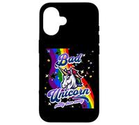 Bad Unicorn Funny Rainbow Unicorn Girls Mad Unicorn Lover Case for iPhone 16