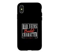 Bad Veins Build Character Phlebotomist Funny Phlebotomy Tech Case for iPhone X/XS