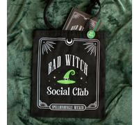 Bad Witch Social Club Tote Bag With Enamel Pin - Rebellious Polycotton Accessory