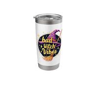 Bad Witch Vibes Halloween Spooky Witch Hat Magic Stainless Steel Insulated Tumbler