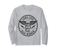 Bad Women Snake Dagger Vintage Rebel Graphic Long Sleeve T-Shirt