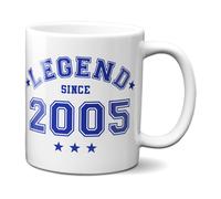 Bad Zebedee Legend Since 2005 21st Birthday Anniversary Mug in Blue | Size: 300ml Bad Zebedee Blue 300ml