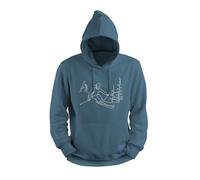 Bad Zebedee Line drawing Skier Hoodie - Skiing Sweatshirt