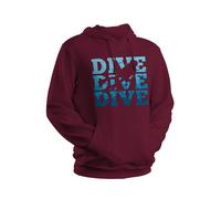 Bad Zebedee Men's Dive Dive Dive Scuba Hoodie in Burgundy | Size: Small Bad Zebedee Burgundy S