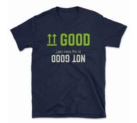 Bad Zebedee Men's Good Not Good Biker T-Shirt in Navy | Size: Medium Bad Zebedee Navy M