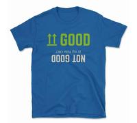 Bad Zebedee Men's Good Not Good Biker T-Shirt in Royal | Size: Medium Bad Zebedee Royal M