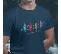 Bad Zebedee Men's Kayak Colours T-Shirt in Navy | Size: Medium Bad Zebedee Navy M