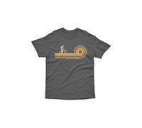 Bad Zebedee Men's Retro Lines Mountain Bike T-Shirt in Dark Grey | Size: Medium Bad Zebedee Dark Grey M