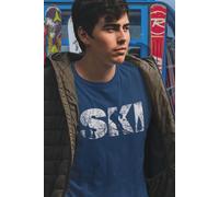 Bad Zebedee Men's Ski Slogan T-Shirt in Navy | Size: Medium Bad Zebedee Navy M