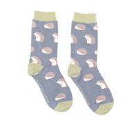 Bad Zebedee Miss Sparrow Cute Hedgehogs Women's Bamboo Socks (UK, Numeric, 3, 7, Regular, Regular, Blue)