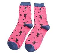 Bad Zebedee Miss Sparrow Fairies Women's Bamboo Socks (Bright Pink)