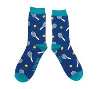 Bad Zebedee Mr Heron Men's Tennis Bamboo Socks (Size UK 7-11) (UK, Numeric, 7, 11, Regular, Regular, Navy Blue)