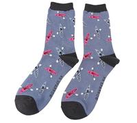 Bad Zebedee Mr Sparrow Canoes Bamboo Socks (UK, Numeric, 7, 11, Regular, Regular, Denim)