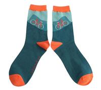 Bad Zebedee Mr Sparrow Men's Hill Climb Bicycle Bamboo Socks (UK, Numeric, 7, 11, Regular, Regular, Teal)