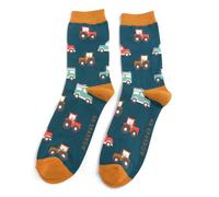 Bad Zebedee Mr Sparrow On The Farm Bamboo Socks (Teal)