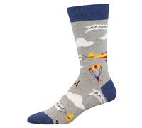 Bad Zebedee Socksmith Skydiver Men's Cotton Socks (UK, Numeric, 7, 11, Regular, Regular, Light Grey Heather)