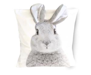 Bada Bing Easter Decoration 3D Cushion Cover Rabbit with Floppy Ears - Sofa Cushion Cover in 40 x 40 cm as Easter Decoration - Cover with Easter Bunny Motif - Couch Cushion Decorative Cushion for