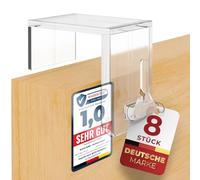 Bada Bing Window Hooks Set of 8 - Clamping Range up to 25 mm - Transparent Door Hooks - Robust and Practical Hooks - For Any Frame Colour - Stable Window Holder - No Scratches on the Window Frame