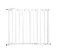 Badabulle Deco Pop White, Wooden Extending Baby Gate | 63 to 106 cm Wide |Screw Mounted door and stair gates for baby