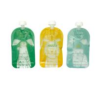 Badabulle Pack of 15 Reusable Food Storage Pouches Multicolored